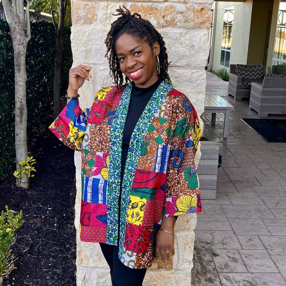 Patchwork Light weight Over-sized Jacket/Duster - Picture 2 of 5